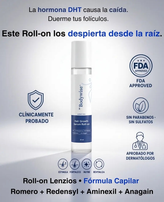 Lenzios Roll-On de Crecimiento Capilar — Activador de Cabello Nuevo
